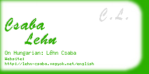 csaba lehn business card